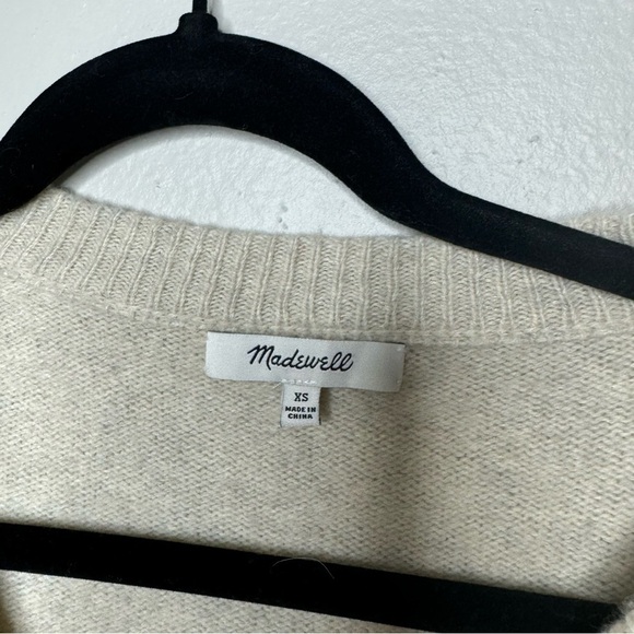Madewell Bubble-Sleeve Sweater-Dress Merino Wool Blend Long Sleeve - Picture 6 of 12